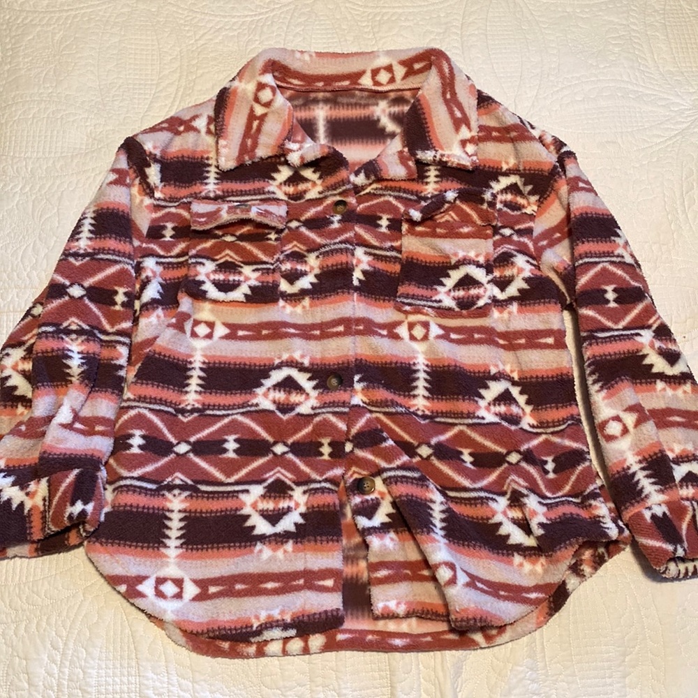BRAND NEW SHEIN XL fleece Aztec Shacket.